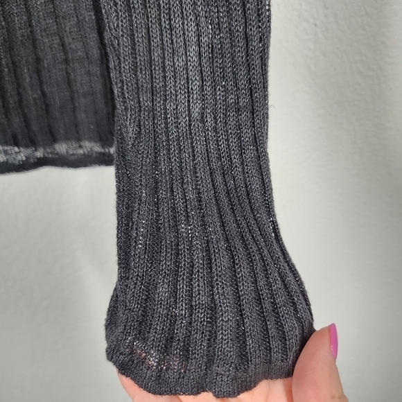 BASCO LINEN BUTTON FRONT SWEATER - Picture 5 of 8